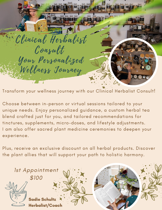 Clinical Herbalist Consult: Personalized Wellness Journey-New Client